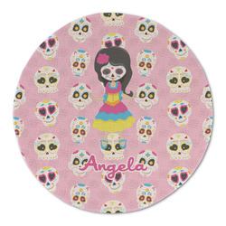 Kids Sugar Skulls Round Linen Placemat - Single Sided (Personalized)