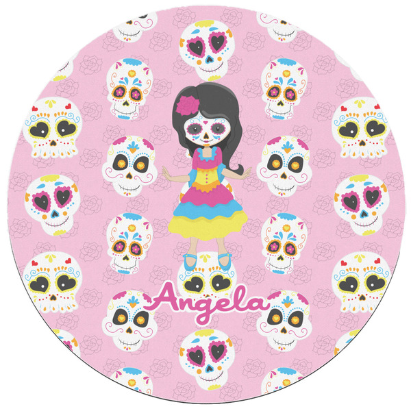 Kids Sugar Skulls Round Mousepad - APPROVAL