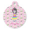 Kids Sugar Skulls Round Pet ID Tag - Large (Personalized)