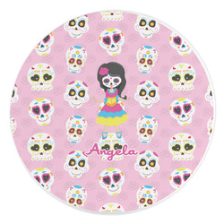 Kids Sugar Skulls Round Stone Trivet (Personalized)