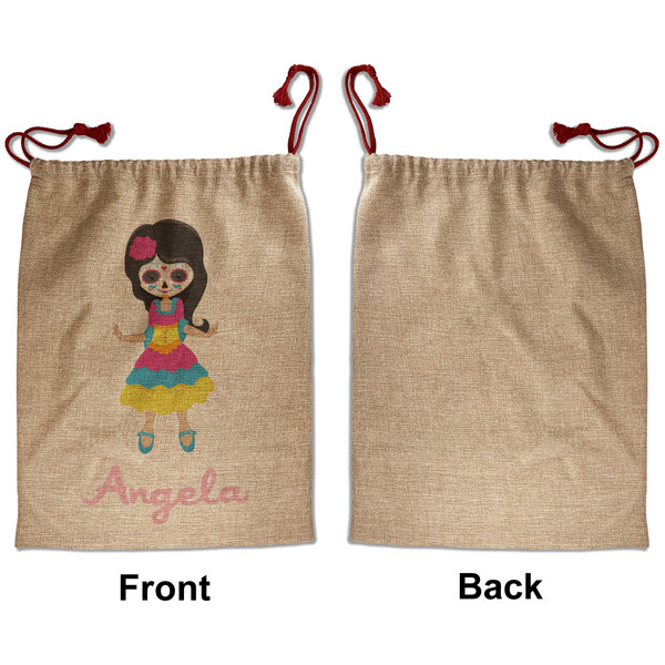 Kids Sugar Skulls Santa Bag - Approval - Front