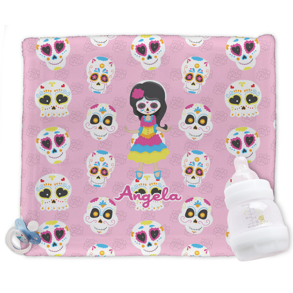 Custom Kids Sugar Skulls Security Blankets - Double Sided (Personalized)