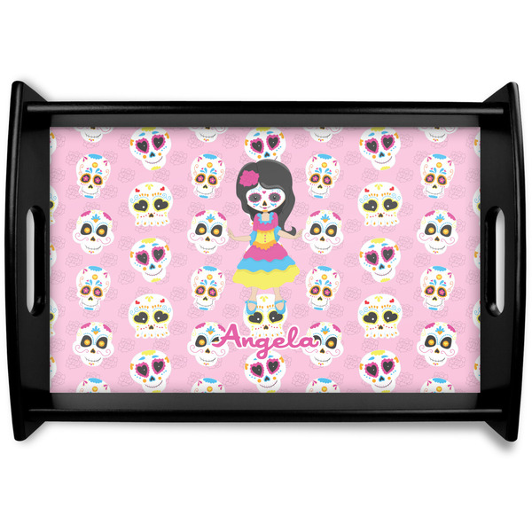 Custom Kids Sugar Skulls Wooden Tray (Personalized)