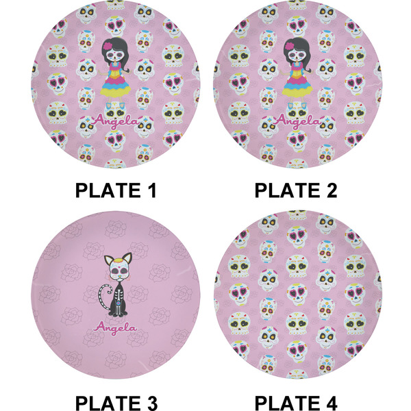Kids Sugar Skulls Set of Appetizer / Dessert Plates (Approval)