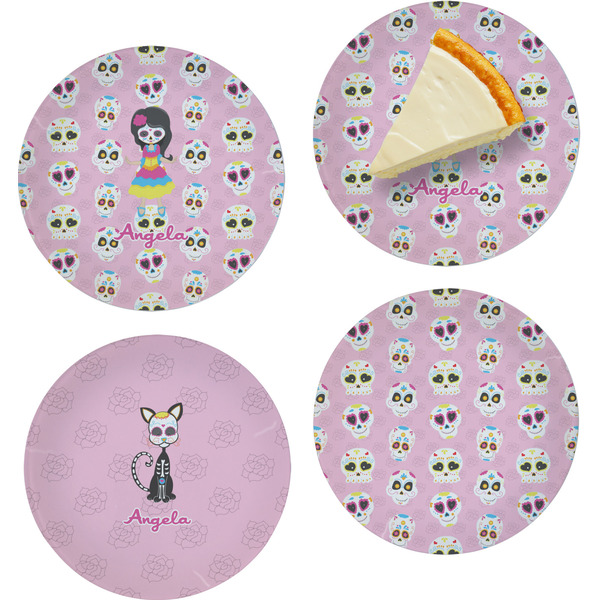 Kids Sugar Skulls Set of Appetizer / Dessert Plates