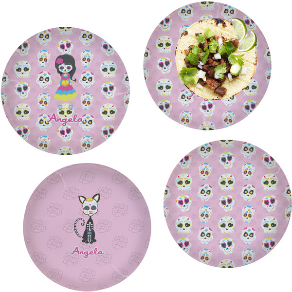 Kids Sugar Skulls Set of Lunch / Dinner Plates