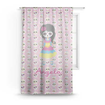 Kids Sugar Skulls Sheer Curtain (Personalized)