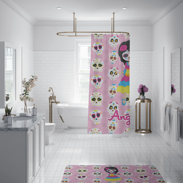 Kids Sugar Skulls Shower Curtain - Custom Size