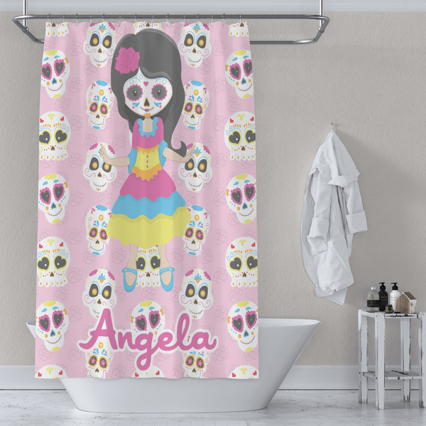 Kids Sugar Skulls Shower Curtain Lifestyle