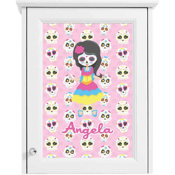 Kids Sugar Skulls Single White Cabinet Decal