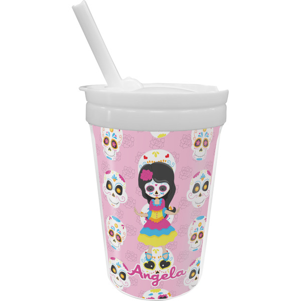 Custom Kids Sugar Skulls Sippy Cup with Straw (Personalized)