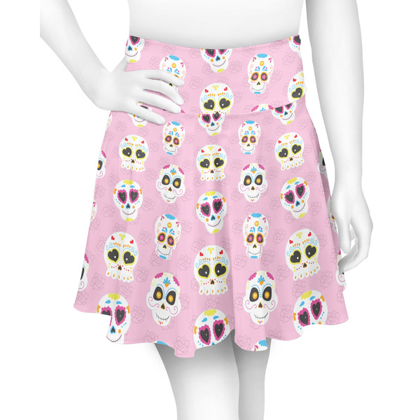 Custom Kids Sugar Skulls Skater Skirt - Large
