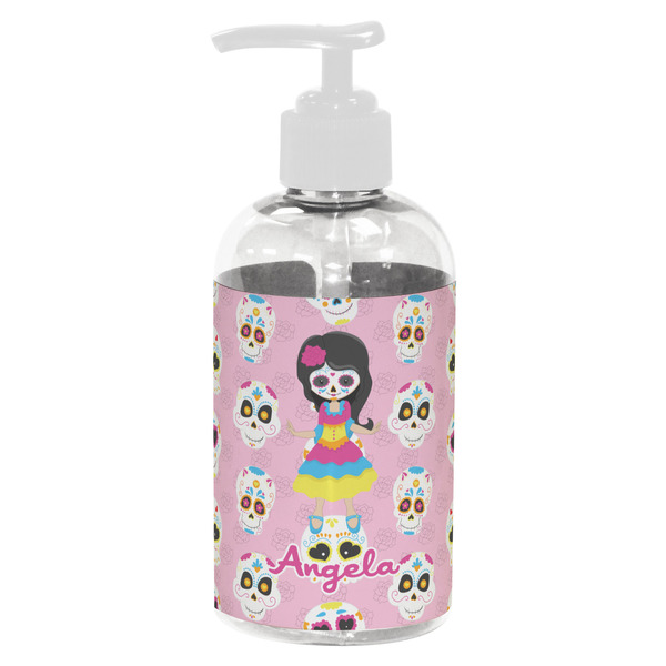 Custom Kids Sugar Skulls Plastic Soap / Lotion Dispenser (8 oz - Small - White) (Personalized)