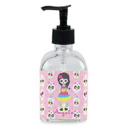 Kids Sugar Skulls Glass Soap & Lotion Bottle - Single Bottle (Personalized)