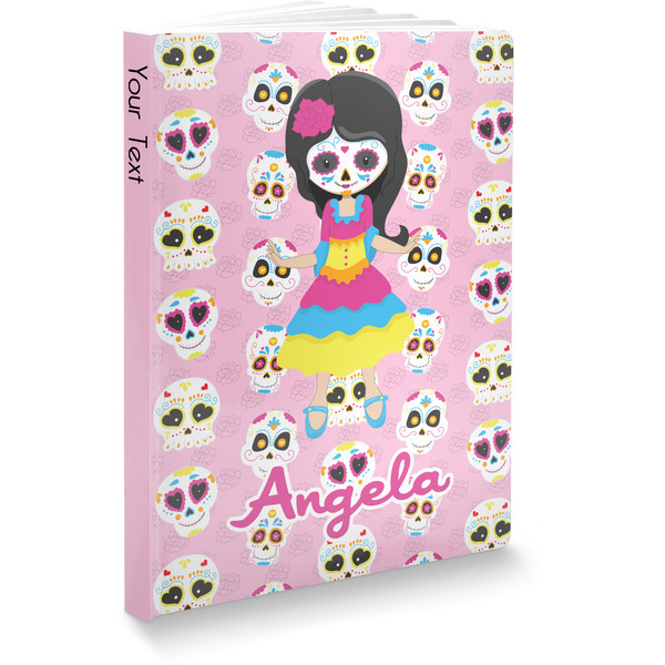 Custom Kids Sugar Skulls Softbound Notebook - 7.25" x 10" (Personalized)