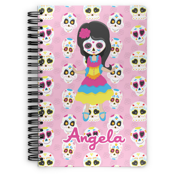 Custom Kids Sugar Skulls Spiral Notebook (Personalized)