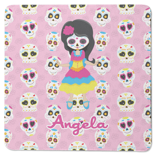 Kids Sugar Skulls Square Coaster Rubber Back - Single