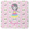 Kids Sugar Skulls Square Rubber Backed Coaster (Personalized)