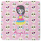 Kids Sugar Skulls Square Rubber Backed Coaster (Personalized)
