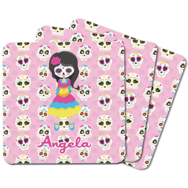 Kids Sugar Skulls Square Fridge Magnet - MAIN