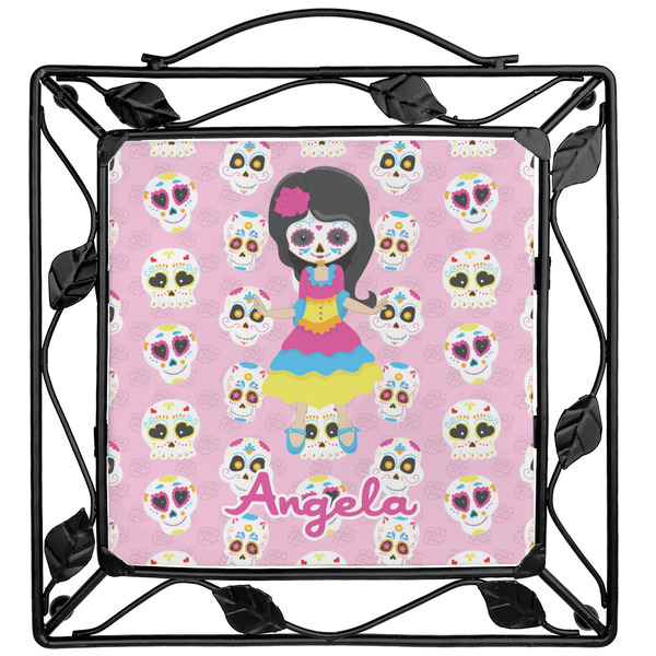 Custom Kids Sugar Skulls Square Trivet (Personalized)