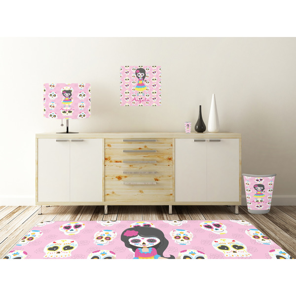 Kids Sugar Skulls Square Wall Decal Wooden Desk