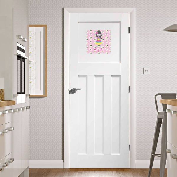 Kids Sugar Skulls Square Wall Decal on Door