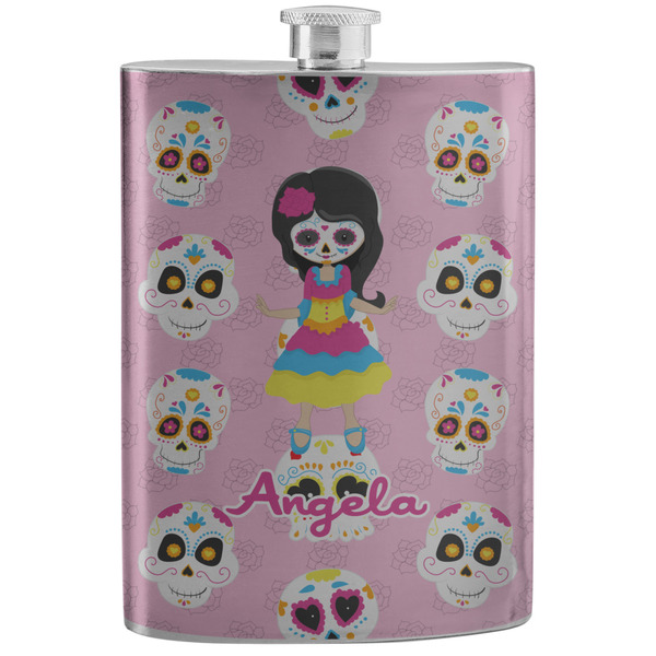 Custom Kids Sugar Skulls Stainless Steel Flask (Personalized)
