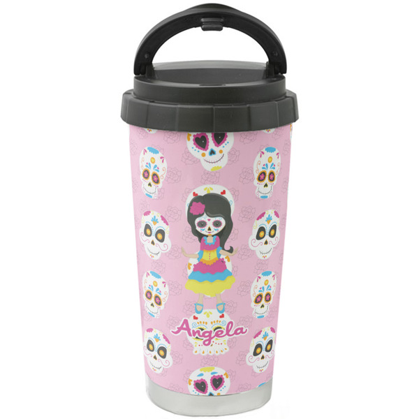Custom Kids Sugar Skulls Stainless Steel Coffee Tumbler (Personalized)