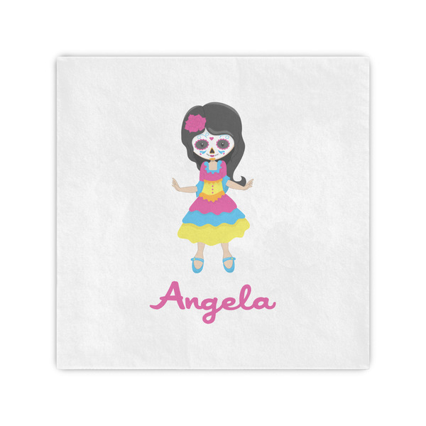 Custom Kids Sugar Skulls Standard Cocktail Napkins (Personalized)