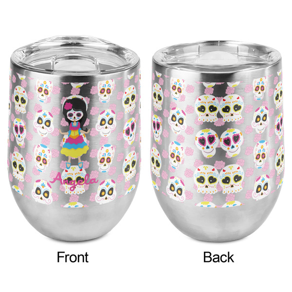 Kids Sugar Skulls Stemless Wine Tumbler - Full Print - Approval