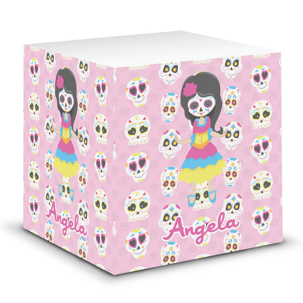 Custom Kids Sugar Skulls Sticky Note Cube (Personalized)