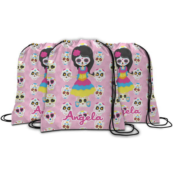 Kids Sugar Skulls String Backpack - MAIN