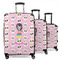 Kids Sugar Skulls 3 Piece Luggage Set - 20" Carry On, 24" Medium Checked, 28" Large Checked (Personalized)