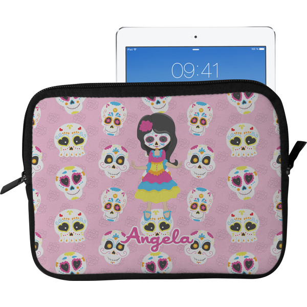 Custom Kids Sugar Skulls Tablet Case / Sleeve - Large (Personalized)