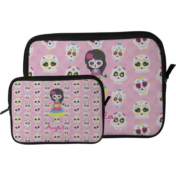 Kids Sugar Skulls Tablet Sleeve (Size Comparison)