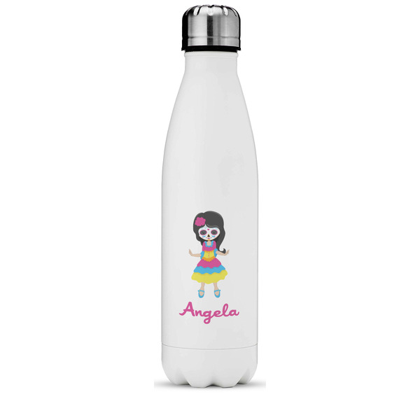 Custom Kids Sugar Skulls Water Bottle - 17 oz. - Stainless Steel - Full Color Printing (Personalized)