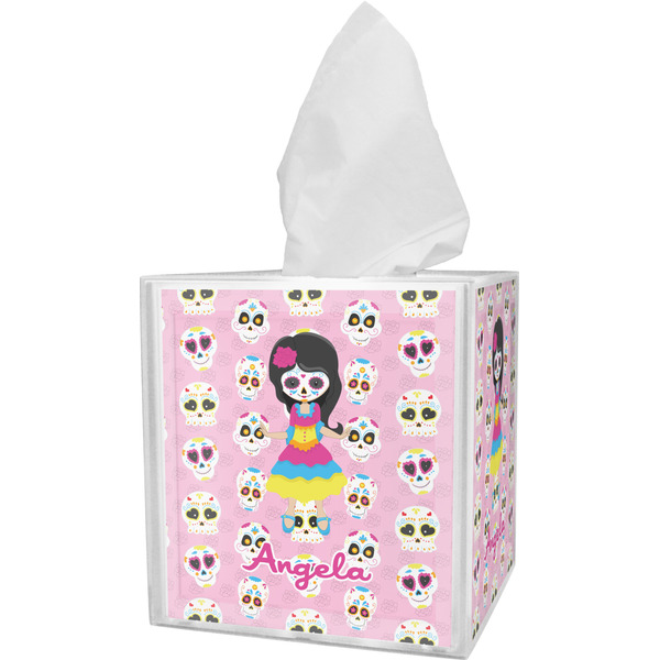 Custom Kids Sugar Skulls Tissue Box Cover (Personalized)