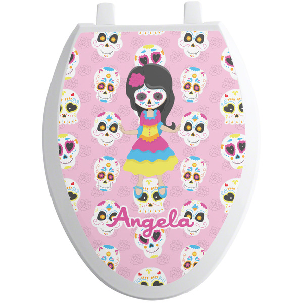 Kids Sugar Skulls Toilet Seat Decal Elongated