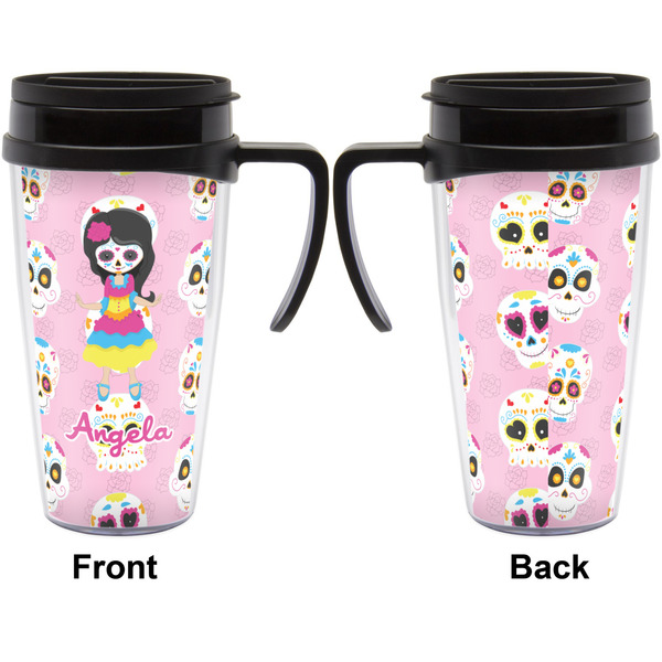 Kids Sugar Skulls Travel Mug with Black Handle - Approval