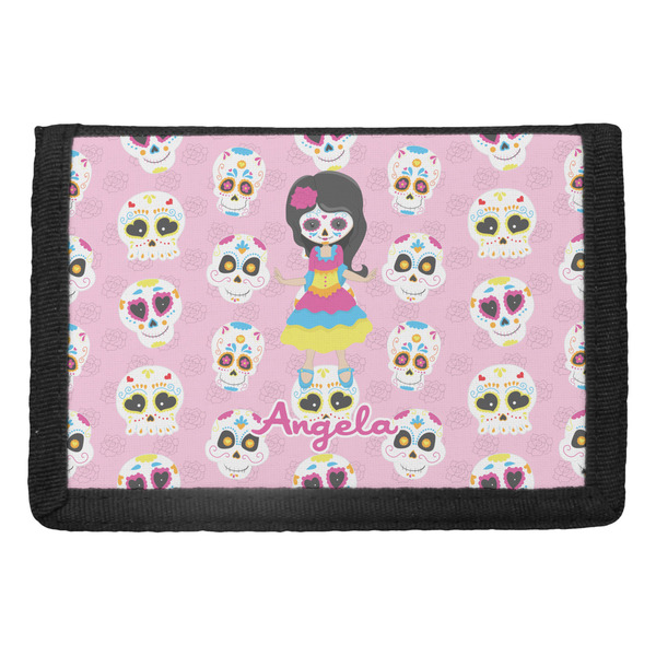 Custom Kids Sugar Skulls Trifold Wallet (Personalized)