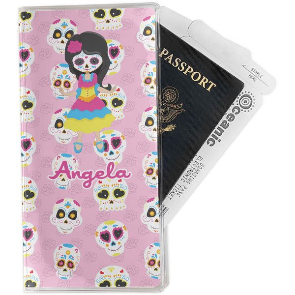 Custom Kids Sugar Skulls Travel Document Holder