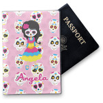 Kids Sugar Skulls Vinyl Passport Holder (Personalized)