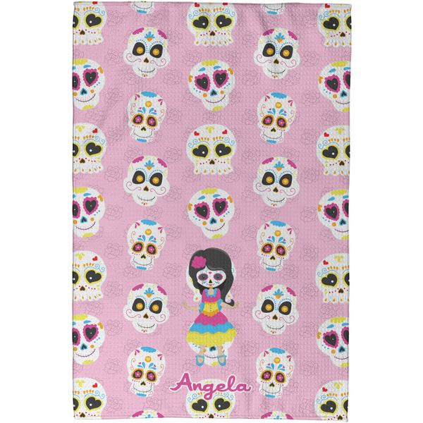 Kids Sugar Skulls Waffle Weave Towel - Full Color Print - Approval Image