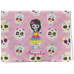 Kids Sugar Skulls Kitchen Towel - Waffle Weave - Full Color Print (Personalized)