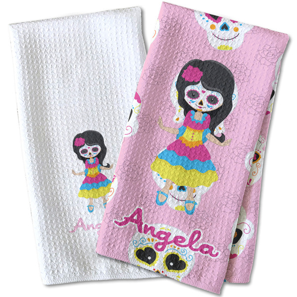 Kids Sugar Skulls Waffle Weave Towels - Two Print Styles
