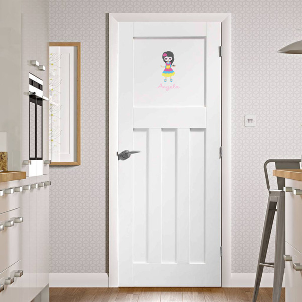 Kids Sugar Skulls Wall Graphic on Door