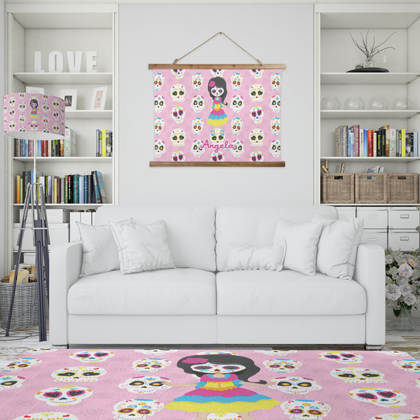 Kids Sugar Skulls Wall Hanging Tapestry - IN CONTEXT