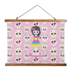 Kids Sugar Skulls Wall Hanging Tapestry - Wide (Personalized)