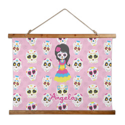 Kids Sugar Skulls Wall Hanging Tapestry - Wide (Personalized)